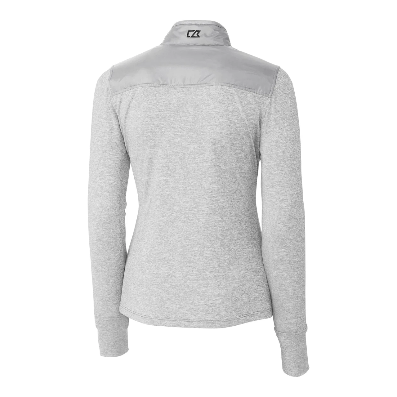 Women's Toronto Blue Jays Cutter & Buck Gray DryTec Stealth Hybrid Quilted Full-Zip Windbreaker Jacket 5 Women's Toronto Blue Jays Cutter & Buck Gray DryTec Stealth Hybrid Quilted Full-Zip Windbreaker Jacket - Image 3