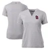 Women's St. Louis Cardinals Cutter & Buck Heather Gray DryTec Forge Stretch V-Neck Blade Top -St. Louis Cardinals Sales 2023 womens cutter and buck heather gray st louis cardinals drytec forge stretch v neck blade top pi5039000 altimages ff 5039090 b7c809d0604e7c1009a3alt1 full
