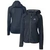 Women's Arizona Diamondbacks Cutter & Buck Heather Navy Americana Logo Mainsail Sweater-Knit Full-Zip Hoodie