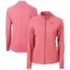 Women's Arizona Diamondbacks Cutter & Buck Heather Red Adapt Eco Knit Heather Recycled Full-Zip Top