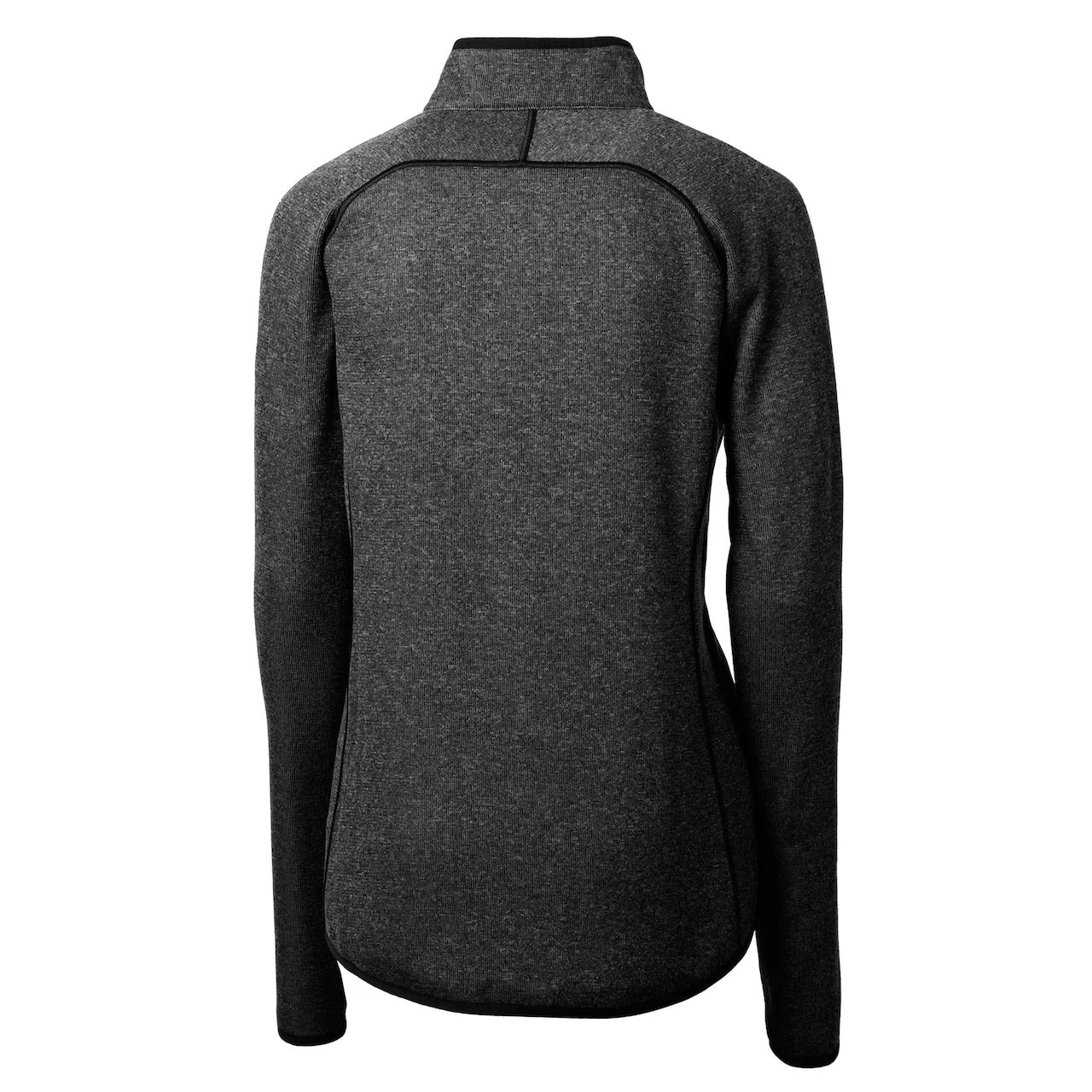 Women's St. Louis Cardinals Cutter & Buck Heathered Charcoal Mainsail Sweater-Knit Full-Zip Jacket 5 Women's St. Louis Cardinals Cutter & Buck Heathered Charcoal Mainsail Sweater-Knit Full-Zip Jacket - Image 3