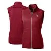 Women's Cleveland Guardians Cutter & Buck Heathered Red Mainsail Sweater-Knit Full-Zip Vest