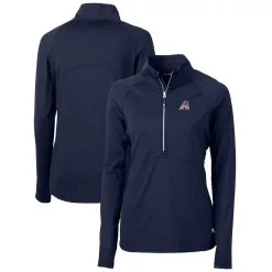 Women's Arizona Diamondbacks Cutter & Buck Navy Americana Logo Adapt Eco Knit Stretch Recycled Half-Zip Pullover Top