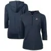 Women's Arizona Diamondbacks Cutter & Buck Navy Americana Logo DryTec Virtue Eco Pique Recycled Half-Zip Pullover Hoodie