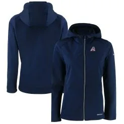 Women's Arizona Diamondbacks Cutter & Buck Navy Evoke Eco Softshell Recycled Full-Zip Jacket