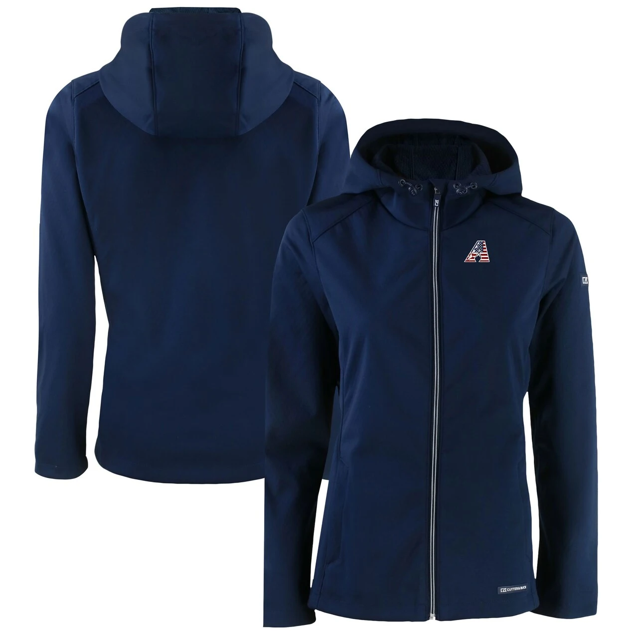 Women's Arizona Diamondbacks Cutter & Buck Navy Evoke Eco Softshell Recycled Full-Zip Jacket 3 Women's Arizona Diamondbacks Cutter & Buck Navy Evoke Eco Softshell Recycled Full-Zip Jacket