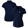 Women's Cleveland Guardians Cutter & Buck Navy Americana Logo DryTec Forge Stretch Polo