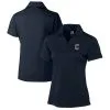 Women's Cleveland Guardians Cutter & Buck Navy Americana Logo DryTec Genre Textured Solid Polo