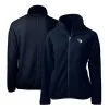 Women's Cleveland Guardians Cutter & Buck Navy Cascade Eco Sherpa Fleece Full-Zip Jacket
