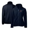 Women's Cleveland Guardians Cutter & Buck Navy Cascade Eco Sherpa Fleece Full-Zip Jacket