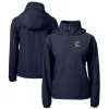 Women's Cleveland Guardians Cutter & Buck Navy Charter Eco Recycled Anorak Jacket
