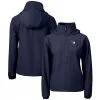 Women's Cleveland Guardians Cutter & Buck Navy Charter Eco Recycled Half-Zip Anorak Jacket