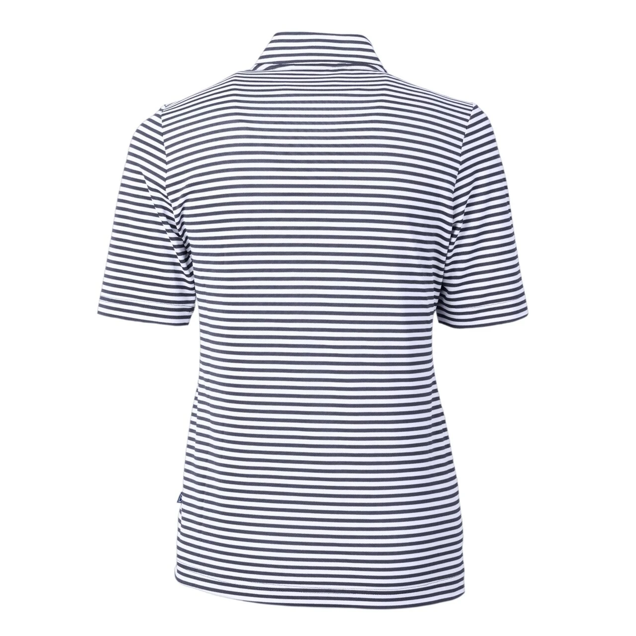 Women's Cleveland Guardians Cutter & Buck Navy Virtue Eco Pique Stripe Top 5 Women's Cleveland Guardians Cutter & Buck Navy Virtue Eco Pique Stripe Top - Image 3