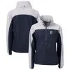 Women's Detroit Tigers Cutter & Buck Navy Charter Eco Recycled Half-Zip Anorak Jacket