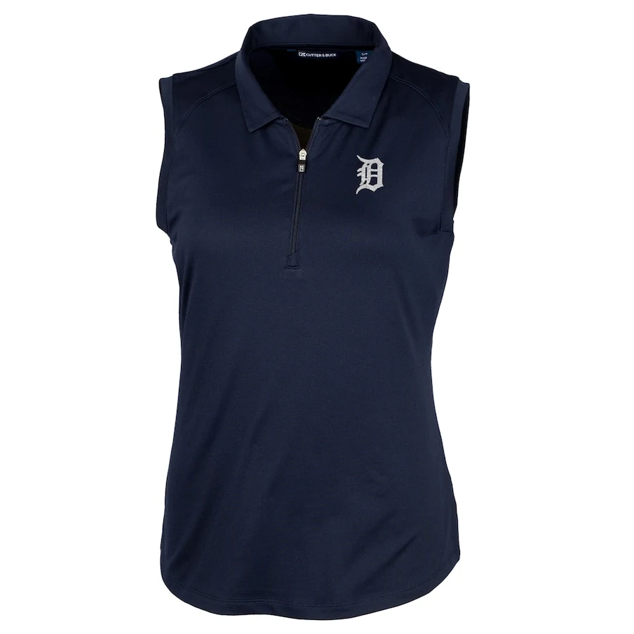 Women's Detroit Tigers Cutter & Buck Navy Forge Sleeveless Polo 3 Women's Detroit Tigers Cutter & Buck Navy Forge Sleeveless Polo