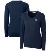 Women's St. Louis Cardinals Cutter & Buck Navy Americana Logo Lakemont Tri-Blend V-Neck Pullover Sweater -St. Louis Cardinals Sales 2023 womens cutter and buck navy st louis cardinals americana logo lakemont tri blend v neck pullover sweater pi5332000 altimages ff 5332240 7680df91703dee4bf350alt1 full
