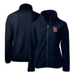 Women's St. Louis Cardinals Cutter & Buck Navy Cascade Eco Sherpa Fleece Full-Zip Jacket