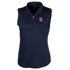 Women's St. Louis Cardinals Cutter & Buck Navy Forge Sleeveless Polo