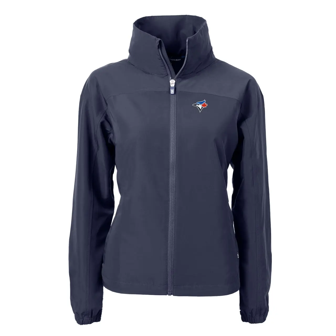 Women's Toronto Blue Jays Cutter & Buck Navy Charter Eco Recycled Full-Zip Jacket 4 Women's Toronto Blue Jays Cutter & Buck Navy Charter Eco Recycled Full-Zip Jacket - Image 2