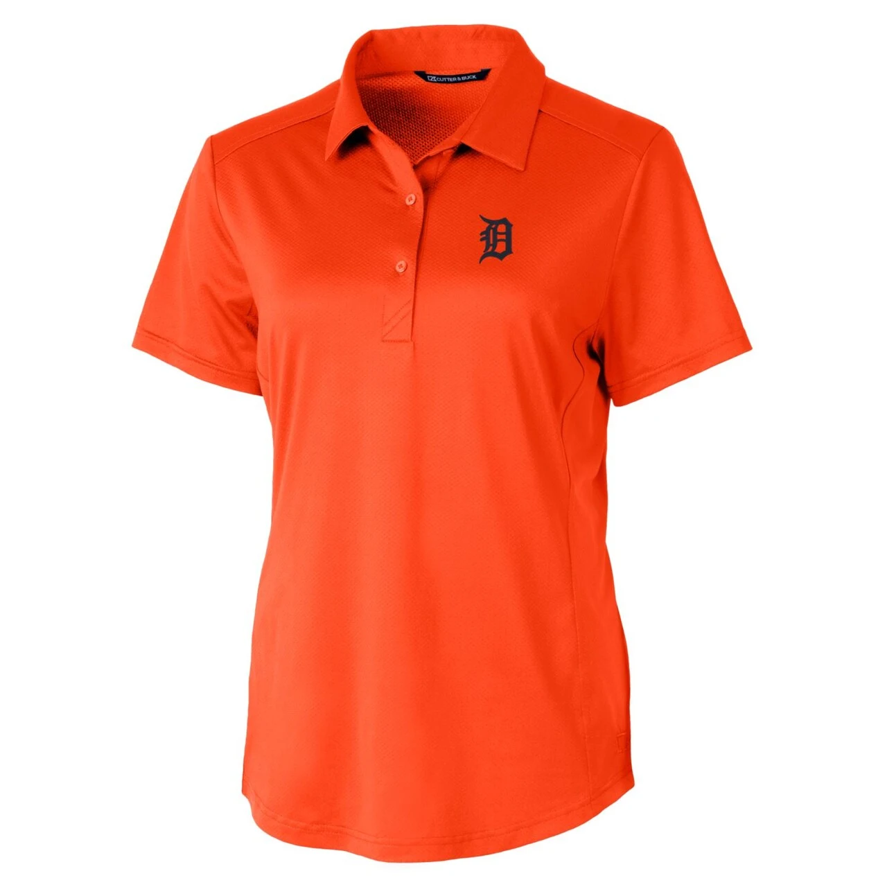Women's Detroit Tigers Cutter & Buck Orange Prospect Textured Stretch Polo 4 Women's Detroit Tigers Cutter & Buck Orange Prospect Textured Stretch Polo - Image 2