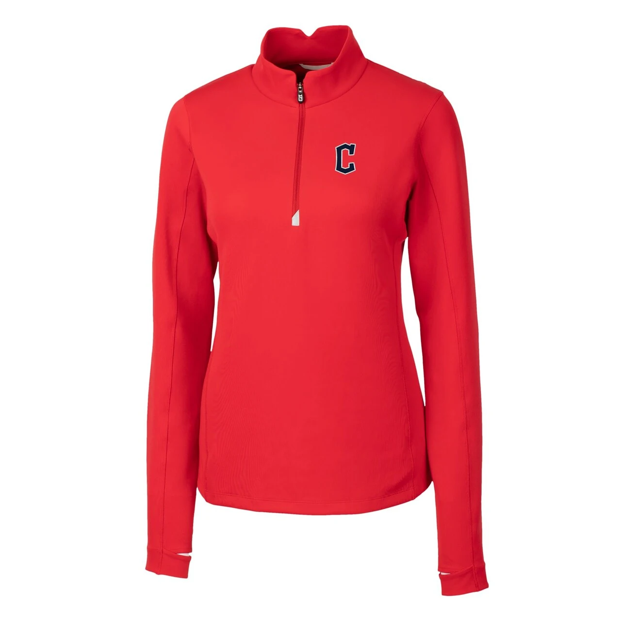 Women's Cleveland Guardians Cutter & Buck Red DryTec Traverse Stretch Quarter-Zip Pullover Top 4 Women's Cleveland Guardians Cutter & Buck Red DryTec Traverse Stretch Quarter-Zip Pullover Top - Image 2