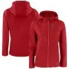 Women's Cleveland Guardians Cutter & Buck Red Evoke Eco Softshell Recycled Full-Zip Jacket
