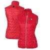 Women's Cleveland Guardians Cutter & Buck Red Rainier PrimaLoft Eco Full-Zip Puffer Vest