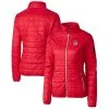 Women's Detroit Tigers Cutter & Buck Red Americana Logo Rainier PrimaLoft Eco Insulated Full-Zip Puffer Jacket