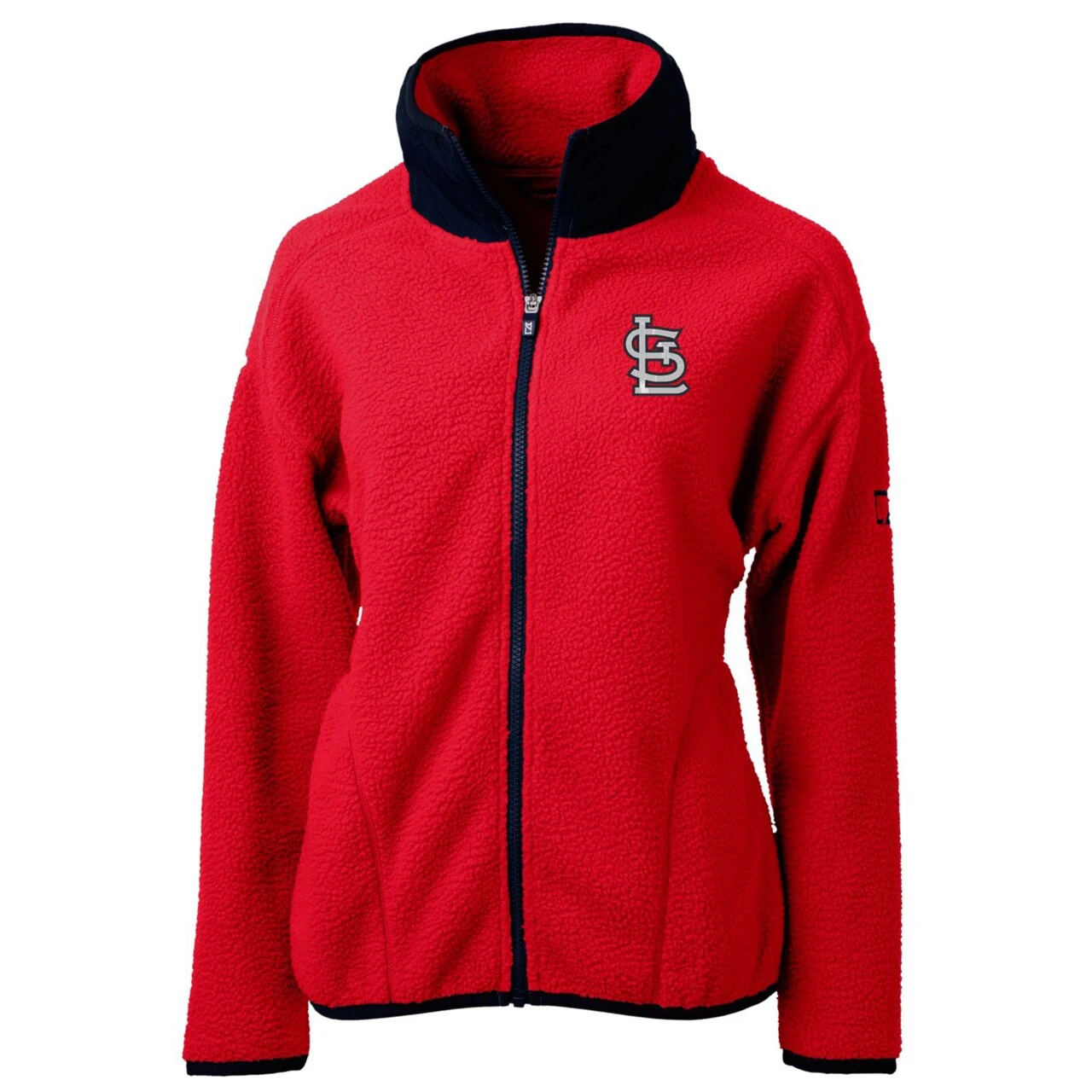 Women's St. Louis Cardinals Cutter & Buck Red Cascade Eco Sherpa Fleece Full-Zip Jacket 4 Women's St. Louis Cardinals Cutter & Buck Red Cascade Eco Sherpa Fleece Full-Zip Jacket - Image 2