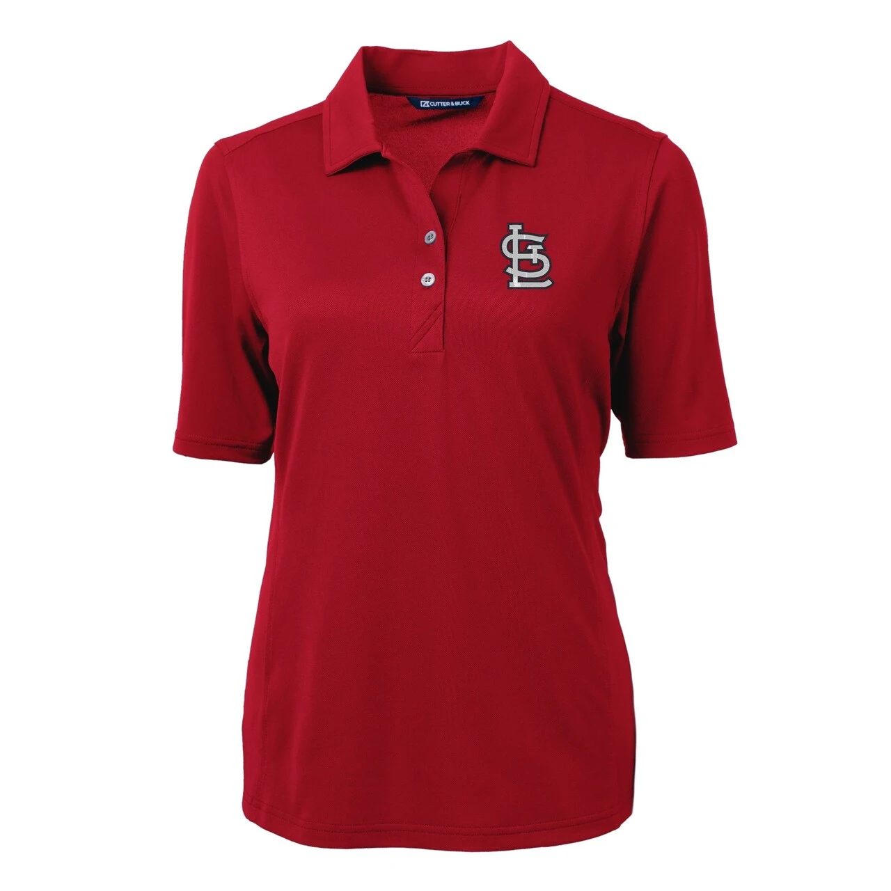 Women's St. Louis Cardinals Cutter & Buck Red DryTec Virtue Eco Pique Recycled Polo 4 Women's St. Louis Cardinals Cutter & Buck Red DryTec Virtue Eco Pique Recycled Polo - Image 2