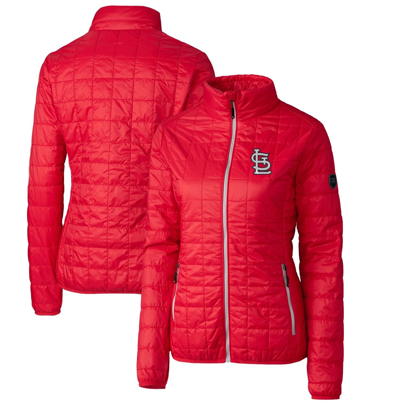 Women's St. Louis Cardinals Cutter & Buck Red Rainier PrimaLoft Eco Full-Zip Puffer Jacket 3 Women's St. Louis Cardinals Cutter & Buck Red Rainier PrimaLoft Eco Full-Zip Puffer Jacket
