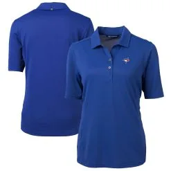 Women's Toronto Blue Jays Cutter & Buck Royal DryTec Virtue Eco Pique Recycled Polo