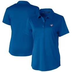 Women's Toronto Blue Jays Cutter & Buck Royal Prospect Textured Stretch Polo