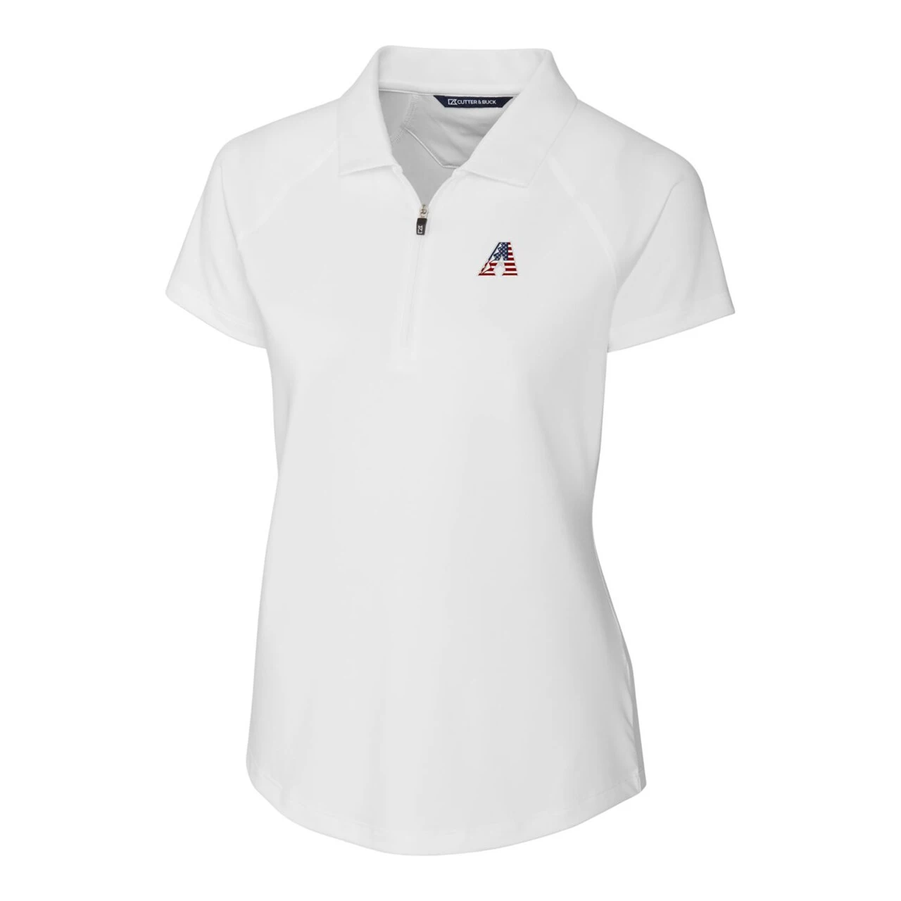 Women's Arizona Diamondbacks Cutter & Buck White Americana Logo DryTec Forge Stretch Polo 4 Women's Arizona Diamondbacks Cutter & Buck White Americana Logo DryTec Forge Stretch Polo - Image 2