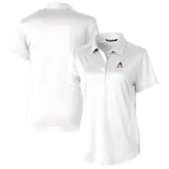 Women's Arizona Diamondbacks Cutter & Buck White Americana Logo Prospect DryTec Textured Stretch Polo