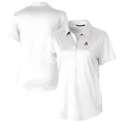 Women's Arizona Diamondbacks Cutter & Buck White Prospect Textured Stretch Polo