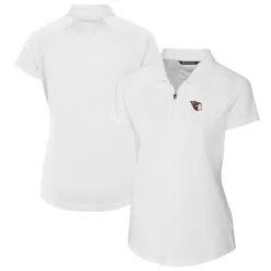 Women's Cleveland Guardians Cutter & Buck White DryTec Forge Stretch Polo