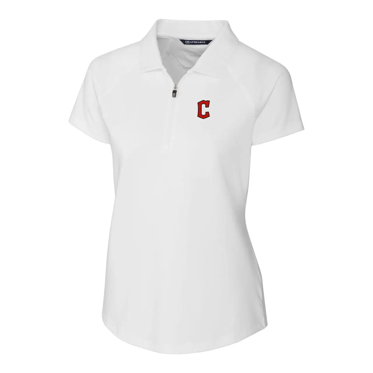 Women's Cleveland Guardians Cutter & Buck White DryTec Forge Stretch Polo 4 Women's Cleveland Guardians Cutter & Buck White DryTec Forge Stretch Polo - Image 2