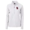Women's St. Louis Cardinals Cutter & Buck White Adapt Eco Knit Stretch Half-Zip Pullover Top