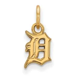 LogoArt Women's Detroit Tigers 10k Yellow Gold Extra Small Pendant