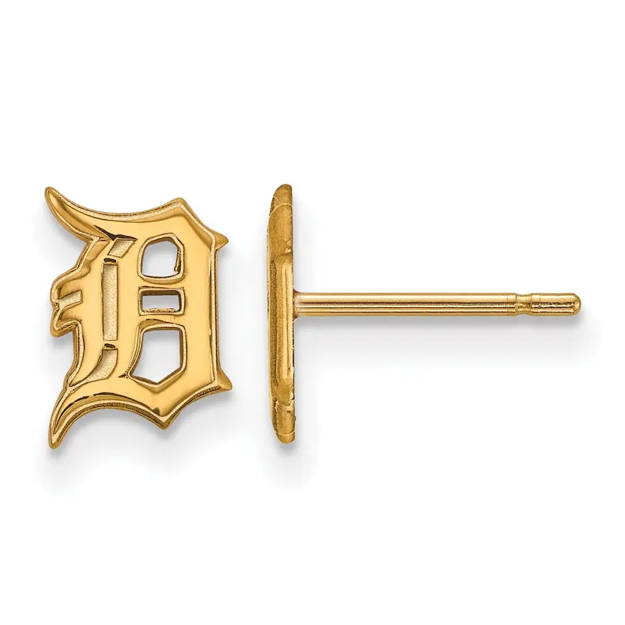 LogoArt Women's Detroit Tigers 14k Yellow Gold Extra Small Post Earrings 3 LogoArt Women's Detroit Tigers 14k Yellow Gold Extra Small Post Earrings