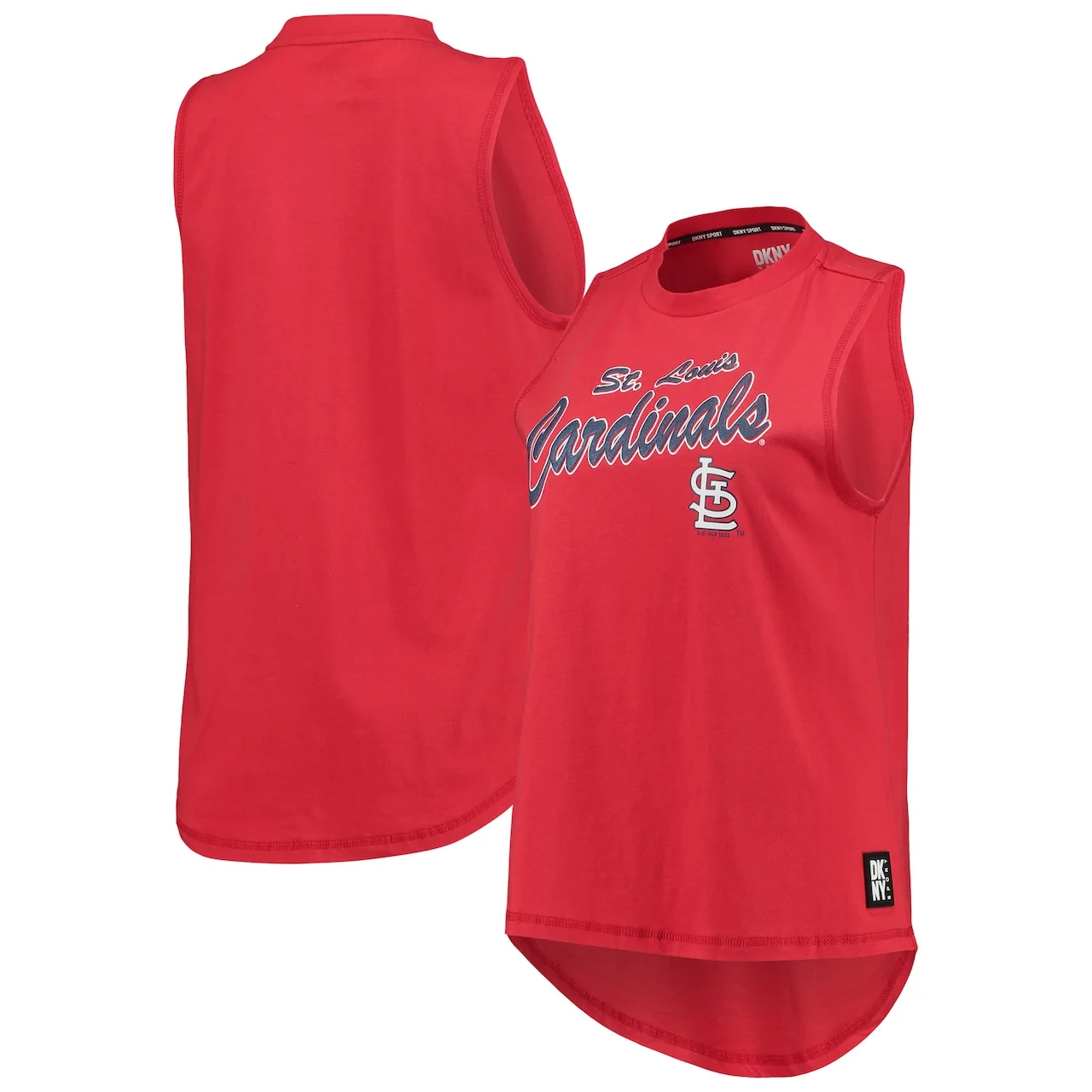 Women's St. Louis Cardinals DKNY Sport Red Marcie Tank Top 3 Women's St. Louis Cardinals DKNY Sport Red Marcie Tank Top