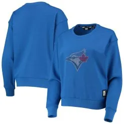 Women's Toronto Blue Jays DKNY Sport Royal Carrie Pullover Sweatshirt