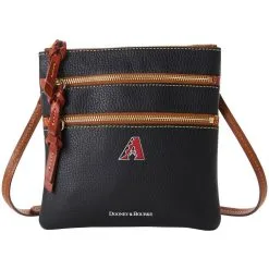 Women's Arizona Diamondbacks Dooney & Bourke Pebble Triple-Zip Core Crossbody Purse