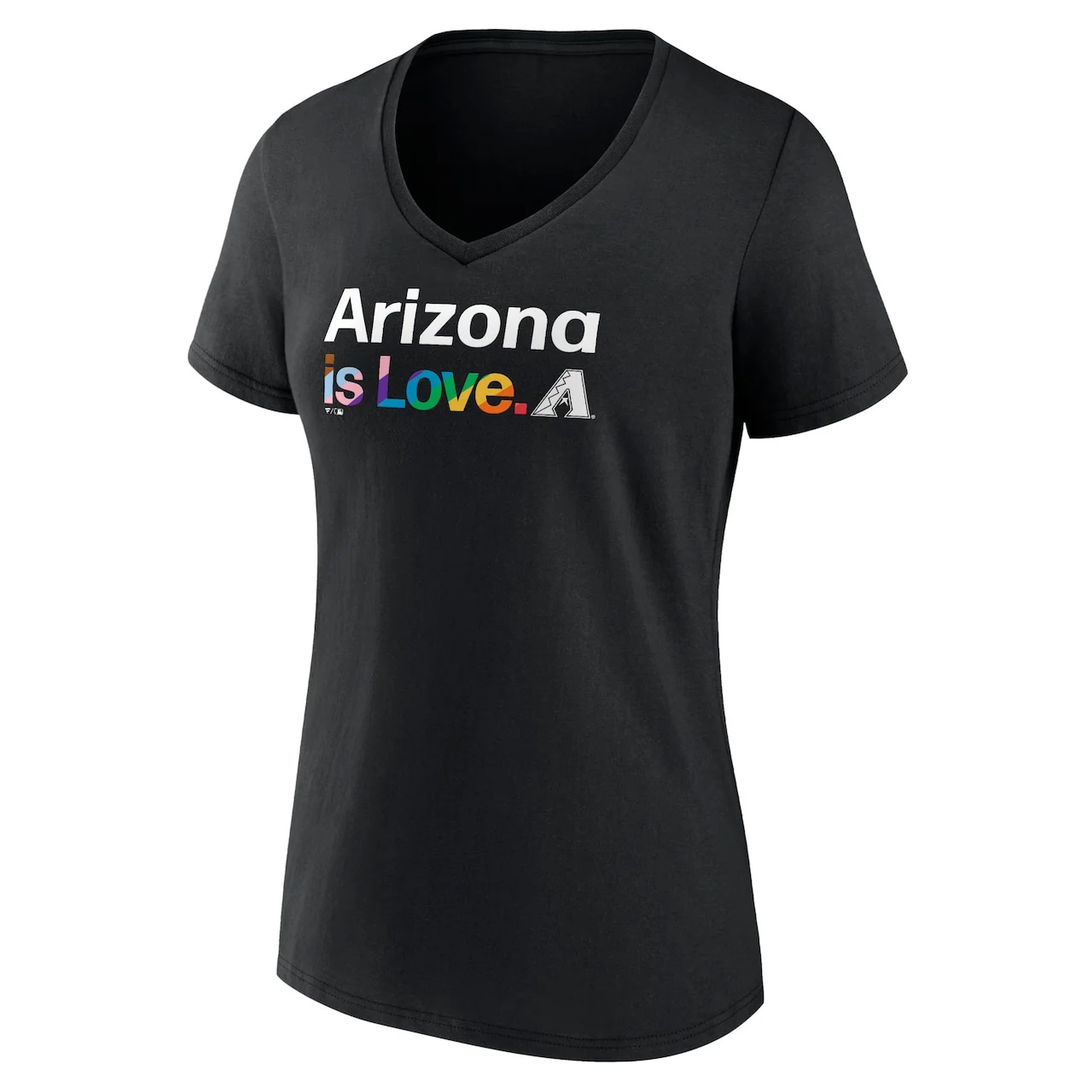 Women's Arizona Diamondbacks Fanatics Branded Black City Pride V-Neck T-Shirt 4 Women's Arizona Diamondbacks Fanatics Branded Black City Pride V-Neck T-Shirt - Image 2