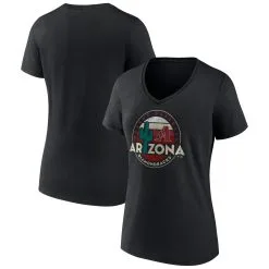 Women's Arizona Diamondbacks Fanatics Branded Black Hometown Desert Baseball V-Neck T-Shirt