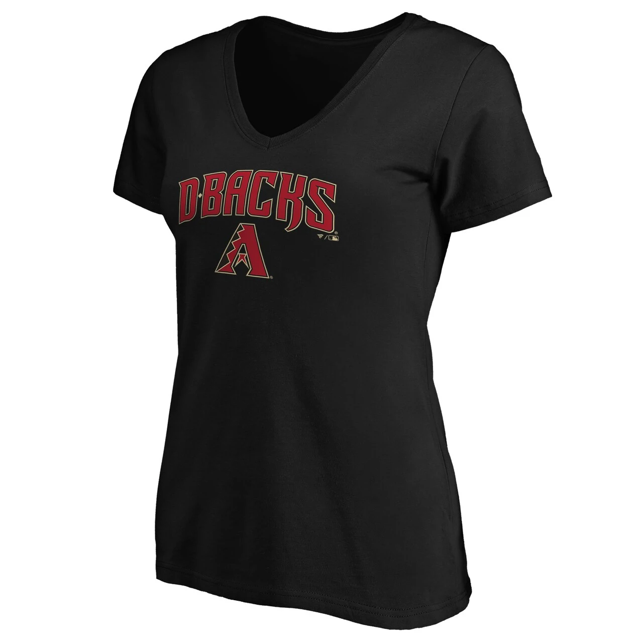 Women's Arizona Diamondbacks Fanatics Branded Black Team Logo Lockup V-Neck T-Shirt 4 Women's Arizona Diamondbacks Fanatics Branded Black Team Logo Lockup V-Neck T-Shirt - Image 2