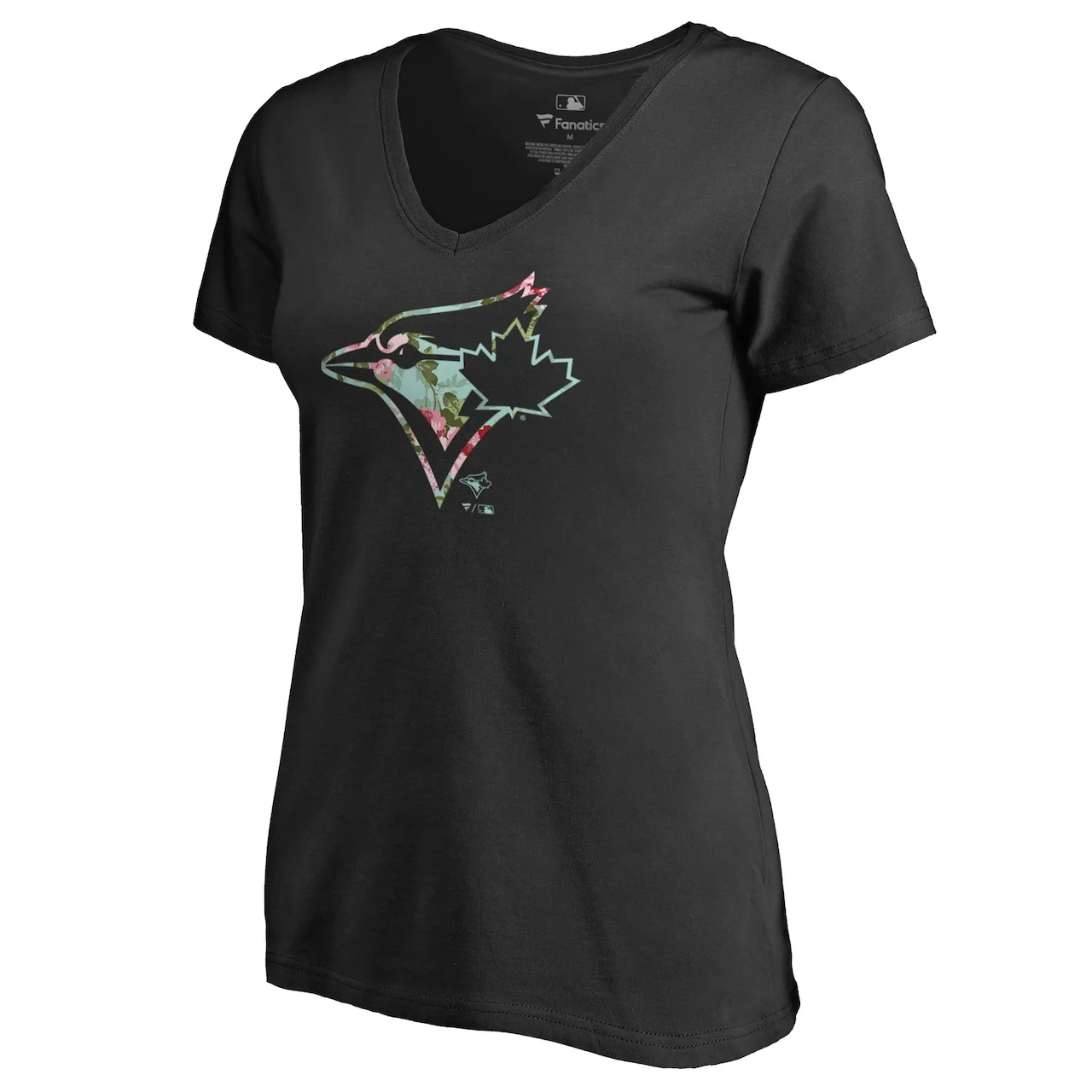 Women's Toronto Blue Jays Fanatics Branded Black Lovely V-Neck T-Shirt 4 Women's Toronto Blue Jays Fanatics Branded Black Lovely V-Neck T-Shirt - Image 2