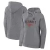 Women's Detroit Tigers Fanatics Branded Heather Gray Script Favorite Pullover Hoodie