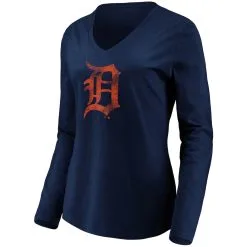 Women's Detroit Tigers Fanatics Branded Navy Core Team Long Sleeve V-Neck T-Shirt -St. Louis Cardinals Sales 2023 womens fanatics branded navy detroit tigers core team long sleeve v neck t shirt pi3843000 altimages ff 3843380 7789fa3d972674d8c6e2alt2 full